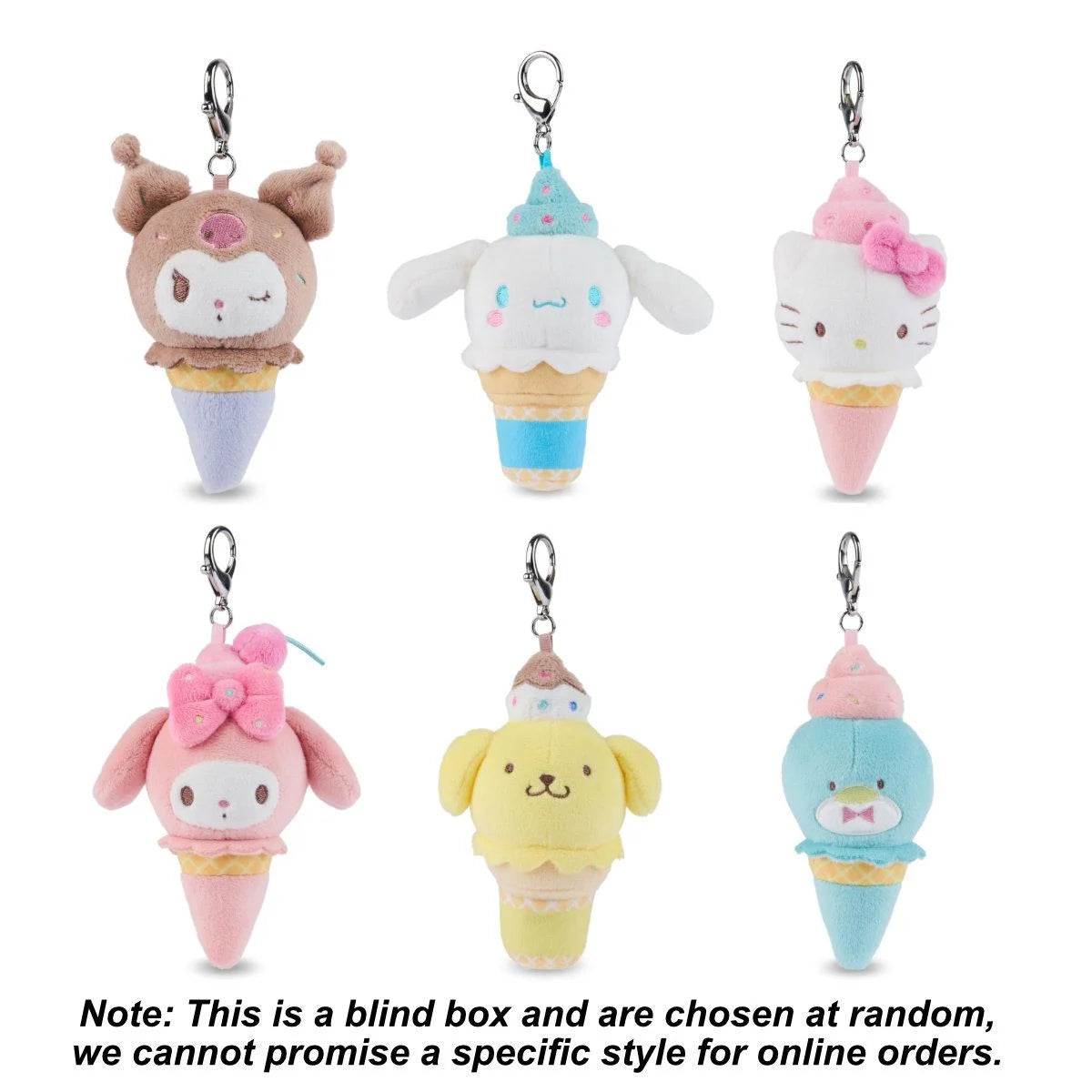 GUND HELLO KITTY & FRIENDS SURPRISE ICE CREAM PLUSH BLIND BOX - Toyworld Frankston