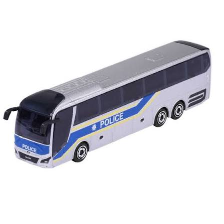 MAJORETTE CITY MAN BUS - SILVER POLICE BUS