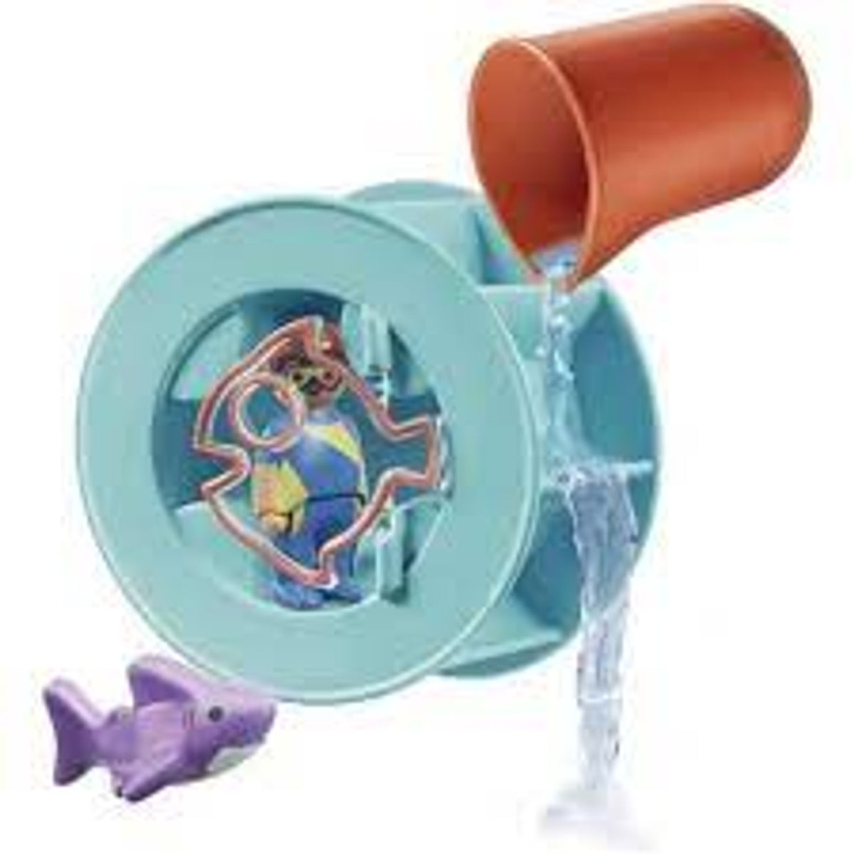 PLAYMOBIL AQUA 70636 WATER WHEEL WITH BABY SHARK