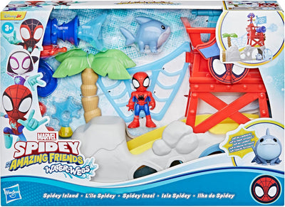 SPIDEY AMAZING FRIENDS - WATER WEBS SPIDEY ISLAND PLAYSET - Toyworld Frankston