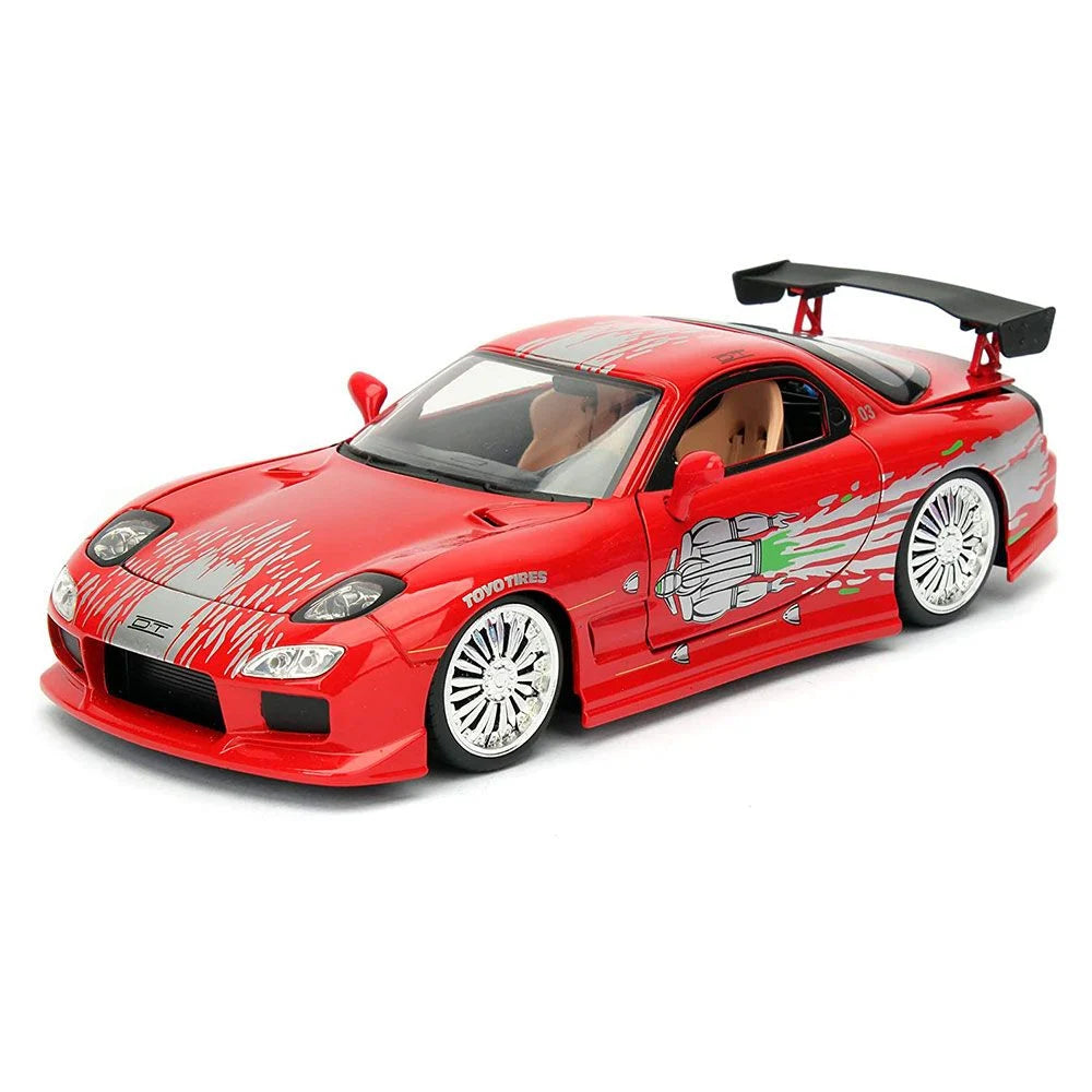 THE FAST AND FURIOUS - DOM’S 1993 MAZDA RX-7 FD 1/24TH SCALE DIE-CAST VEHICLE - Toyworld Frankston
