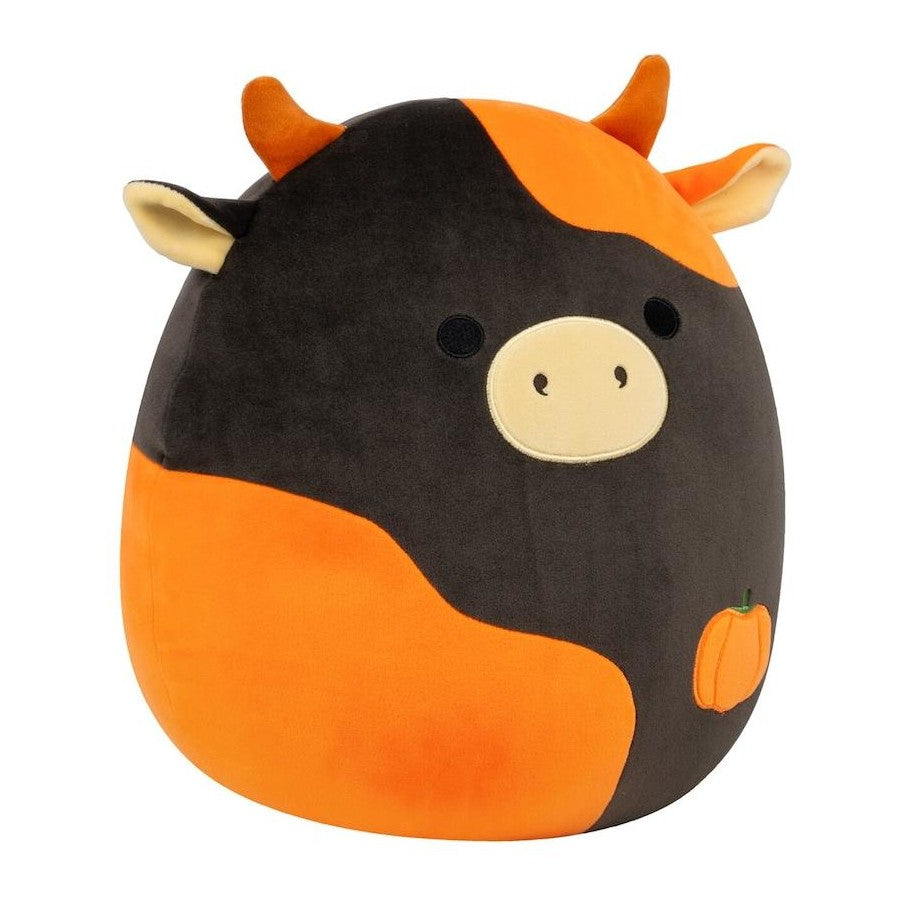 SQUISHMALLOWS 12 INCH PLUSH - 2025 HALLOWEEN COLLECTION - JEFFERSON THE PUMPKIN COW - Toyworld Frankston