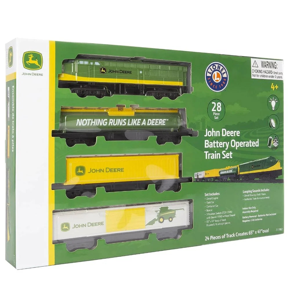 JOHN DEERE BATTERY OPERATED TRAIN SET