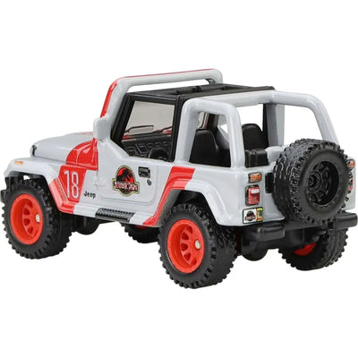 HOT WHEELS PREMIUM POP CULTURE - JURASSIC PARK '92 JEEP WRANGLER SAHARA - Toyworld Frankston