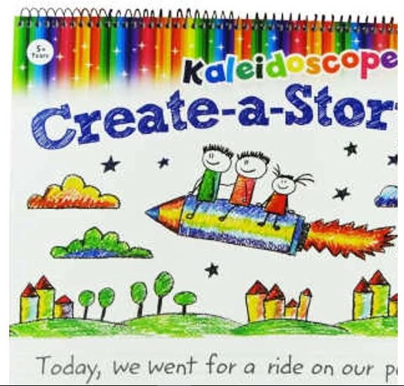 KALEIDOSCOPE CREATE A STORY SPIRAL WRITING AND DRAWING PAD - Toyworld Frankston