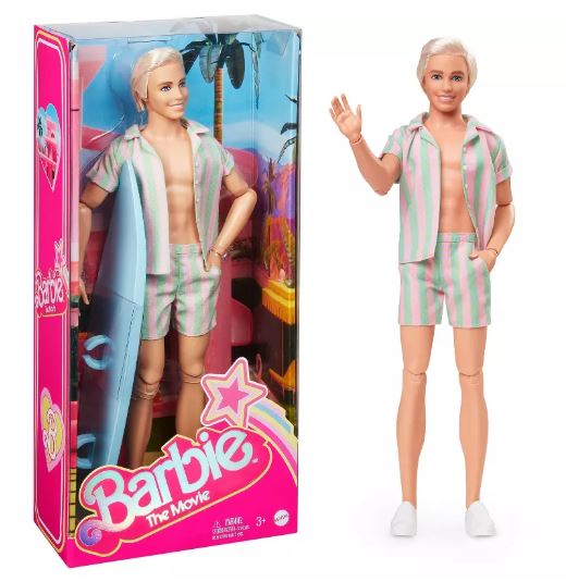 BARBIE THE MOVIE - PASTEL KEN WITH SURF BOARD - Toyworld Frankston