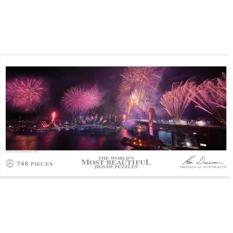 KEN DUNCAN JIGSAW PUZZLE 748 PIECES- SYDNEY NEW YEARS EVE, NSW
