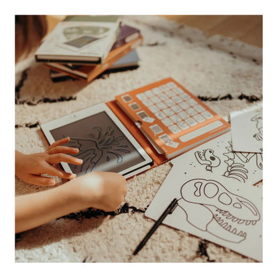KIDYWOLF - KIDYDRAW LCD TRACING BOOK - DINOSAURS - Toyworld Frankston