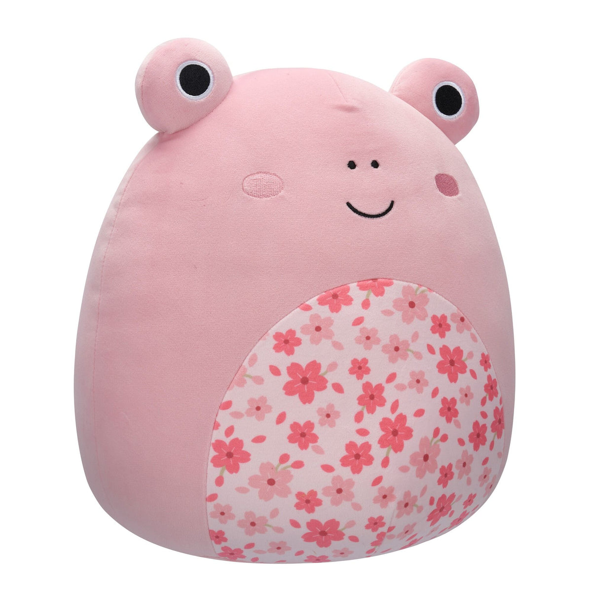 SQUISHMALLOWS 7.5 INCH PLUSH - KLINE THE PINK FROG WITH SAKURA FLOWER DETAIL - Toyworld Frankston
