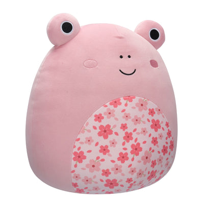 SQUISHMALLOWS 7.5 INCH PLUSH - KLINE THE PINK FROG WITH SAKURA FLOWER DETAIL - Toyworld Frankston