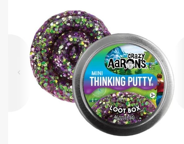 CRAZY AARON'S THINKING PUTTY MINI 2 INCH - LOOT BOX - Toyworld Frankston