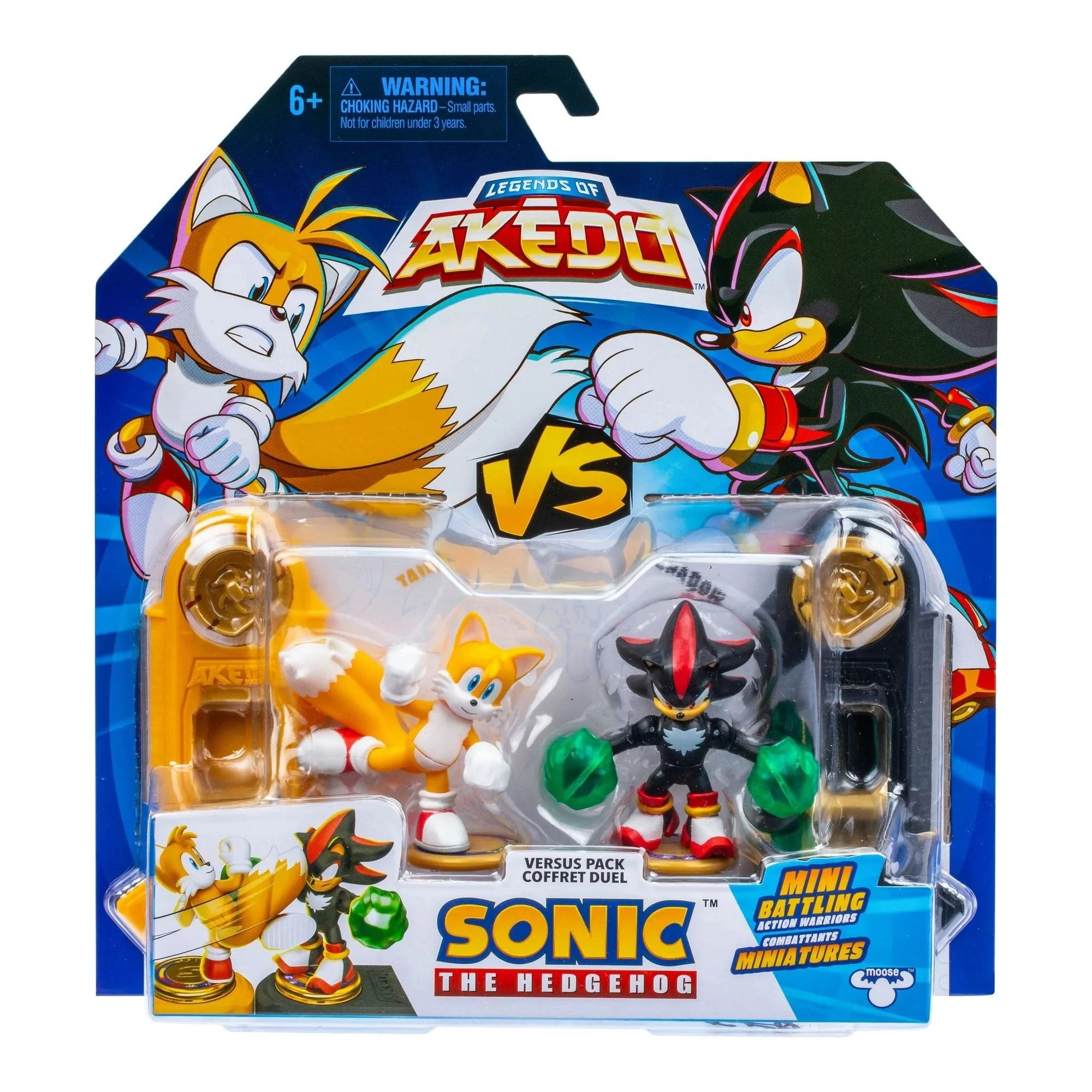 LEGENDS OF AKEDO SONIC THE HEDGEHOG VERSUS PACK  - TAILS VS SHADOW - Toyworld Frankston
