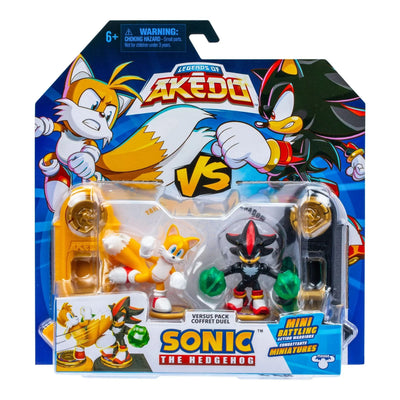 LEGENDS OF AKEDO SONIC THE HEDGEHOG VERSUS PACK  - TAILS VS SHADOW - Toyworld Frankston