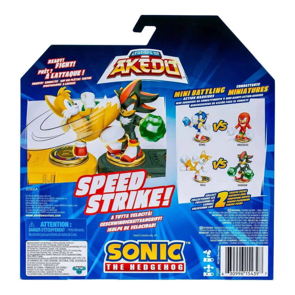 LEGENDS OF AKEDO SONIC THE HEDGEHOG VERSUS PACK  - TAILS VS SHADOW - Toyworld Frankston