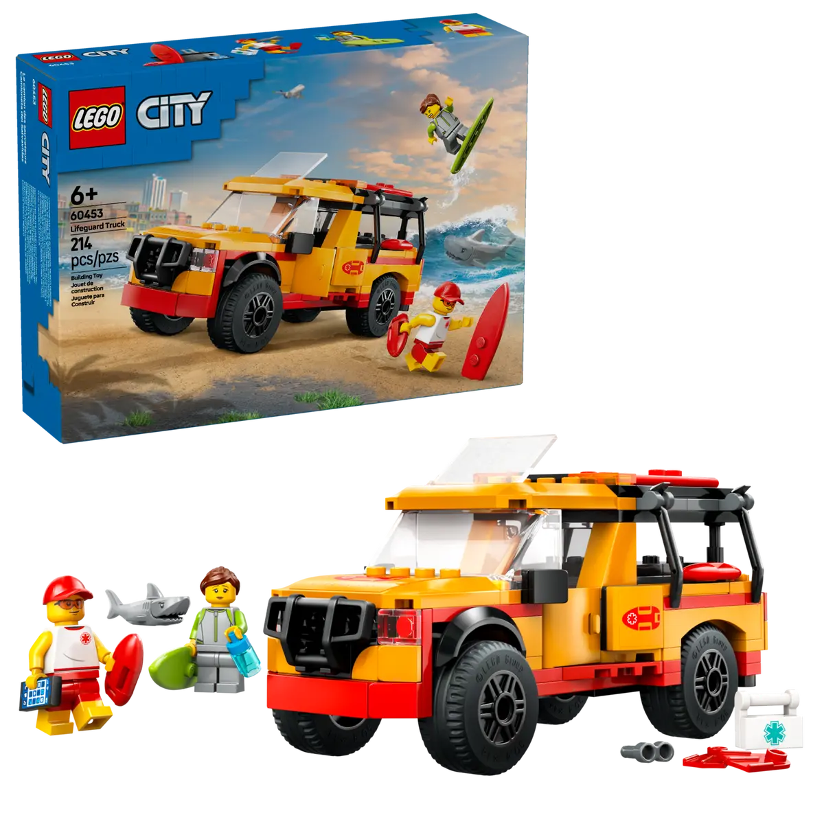LEGO 60453 CITY - LIFEGUARD BEACH RESCUE TRUCK - Toyworld Frankston
