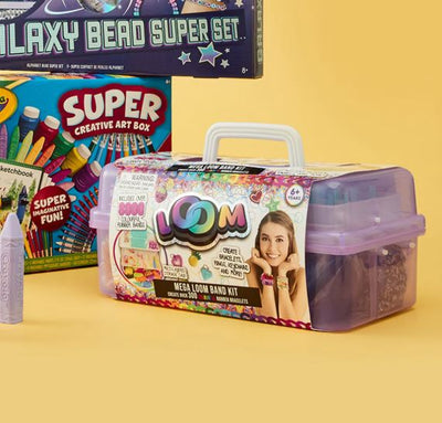 MEGA LOOM BAND KIT - CARRY CASE 8000 PIECES - Toyworld Frankston
