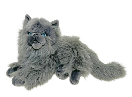 COTTON CANDY 30CM GREY CAT LYING - Toyworld Frankston