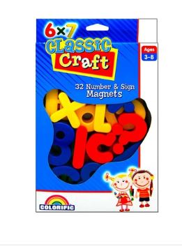 CLASSIC CRAFT 32 NUMBER & SIGN MAGNETS - Toyworld Frankston