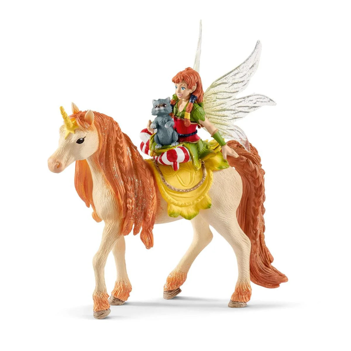 SCHLEICH - BAYALA - FAIRY MARWEEN WITH GLITTER UNICORN - Toyworld Frankston
