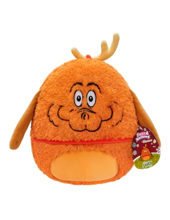 SQUISHMALLOWS FUZZAMALLOWS 8 INCH PLUSH - THE GRINCH - MAX THE DOG - Toyworld Frankston