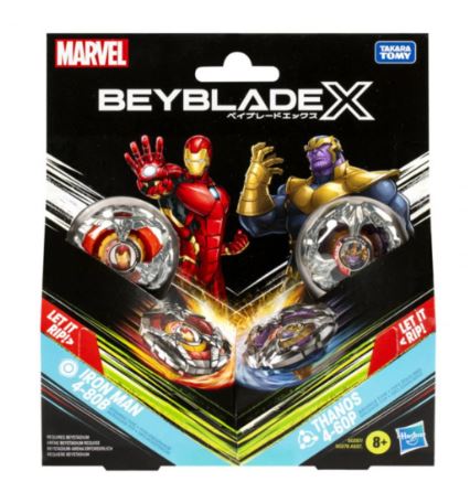 BEYBLADE X MARVEL COLLAB MULTIPACK - IRON MAN 4-80B AND THANOS 4-60P