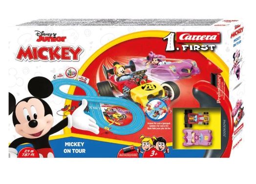 CARRERA FIRST BATTERY SET MICKEY'S ON TOUR 2.4M TRACK - Toyworld Frankston