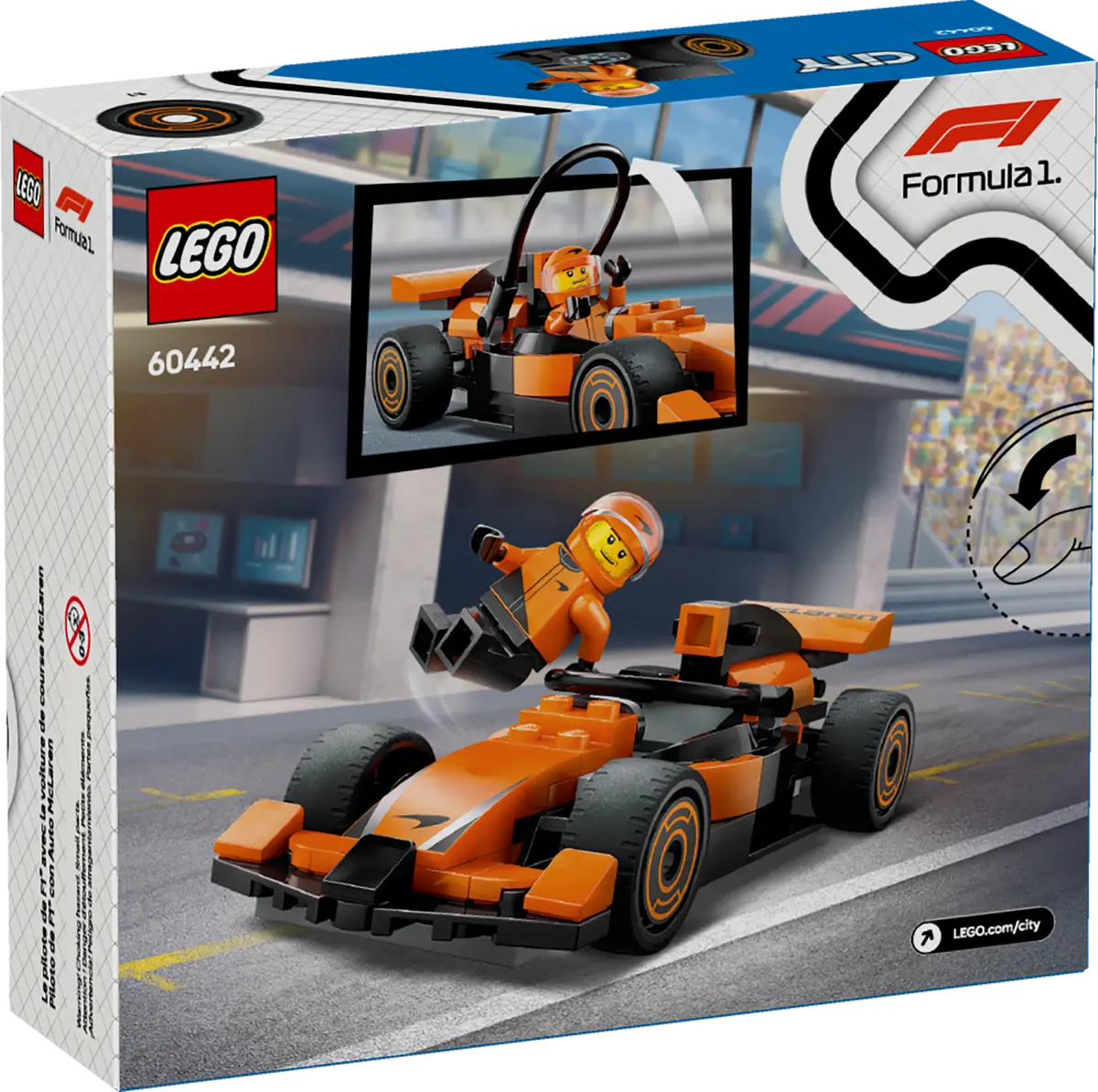 LEGO CITY 60442 F1 DRIVER WITH MCLAREN RACE CAR