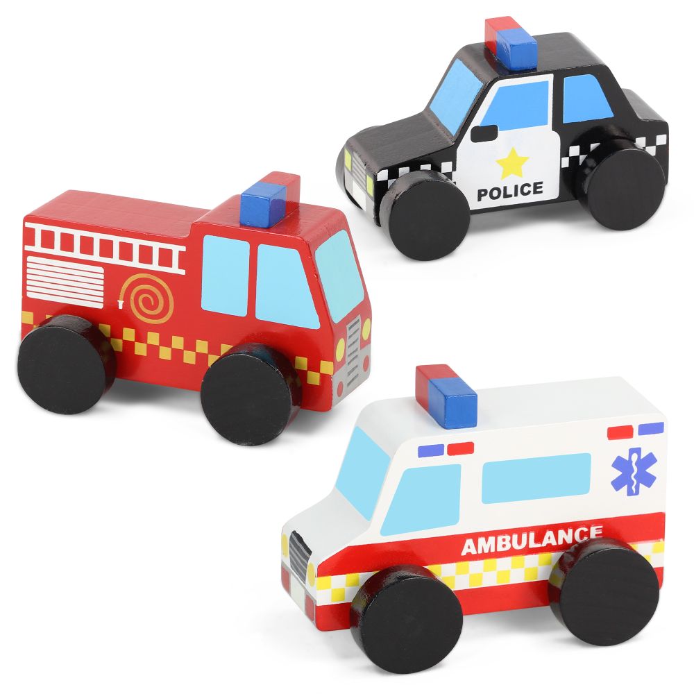 WOODDEN EMERGENCY VEHICLES - Toyworld Frankston