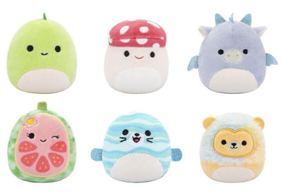 SQUISHMALLOWS - MICROMALLOWS 2.5 INCH 6 PACK - DANNY, DANE, MALCOM, LENA, LEONARD, AND NOAH - Toyworld Frankston