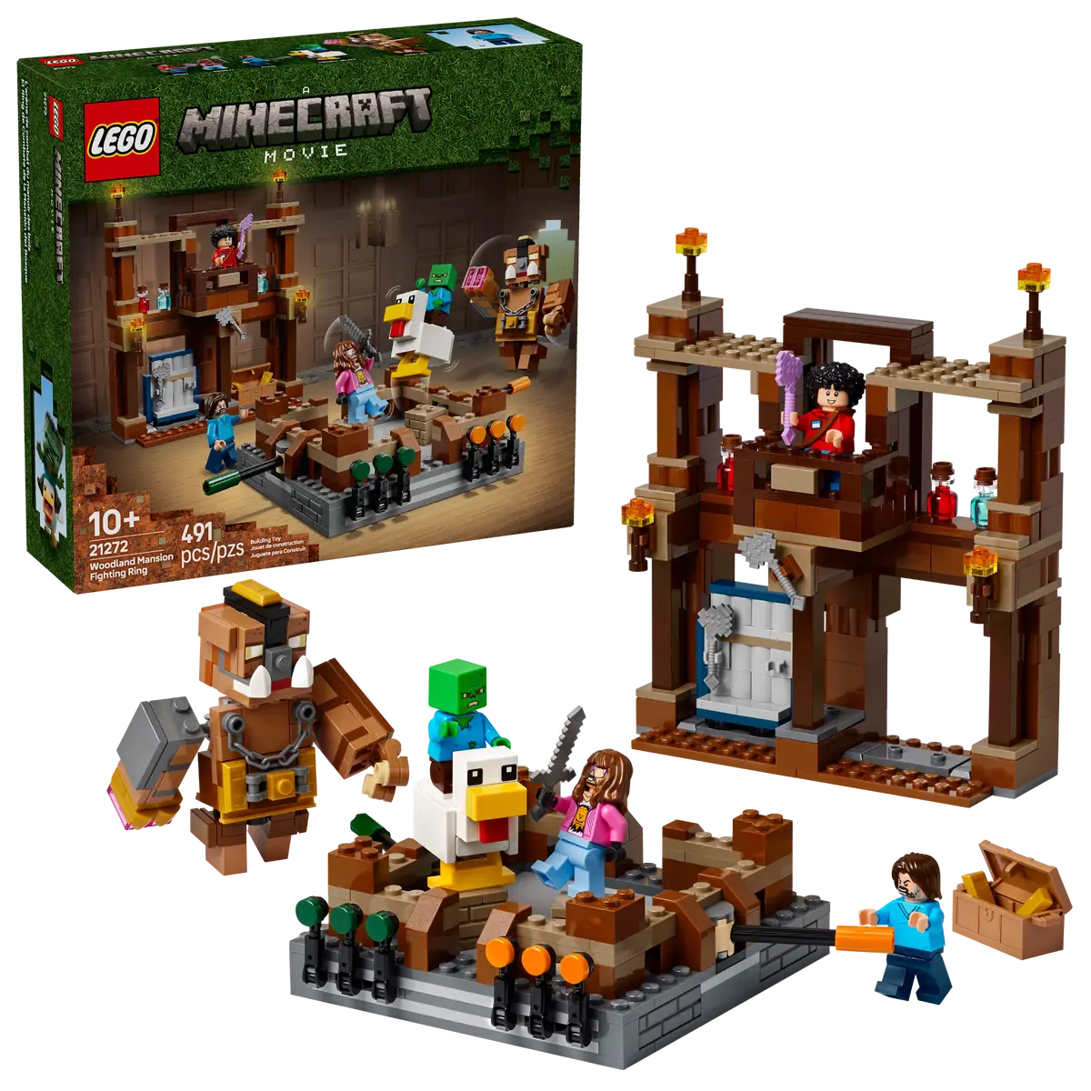 LEGO MINECRAFT 21272 WOODLAND MANSION FIGHTING RING