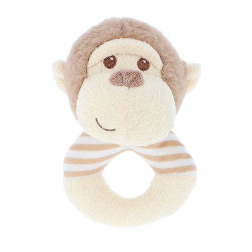 KEELECO BABY RING RATTLE - BROWN MONKEY - Toyworld Frankston