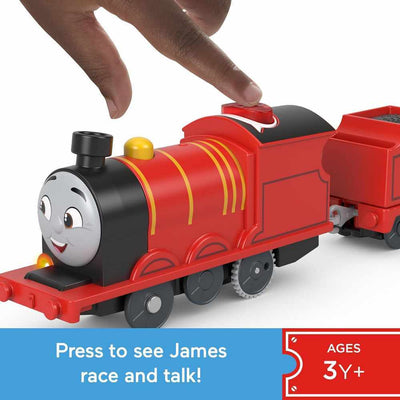FISHER PRICE - THOMAS AND FRIENDS - MOTORIZED TALKING JAMES - Toyworld Frankston