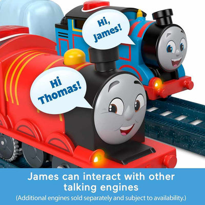 FISHER PRICE - THOMAS AND FRIENDS - MOTORIZED TALKING JAMES - Toyworld Frankston