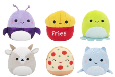 SQUISHMALLOWS - MICROMALLOWS 2.5 INCH 6 PACK - AXEL, PEP, ORPHIE, WALKER, LUNE, AND FLOYD - Toyworld Frankston