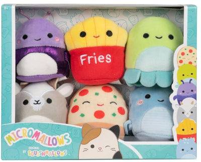 SQUISHMALLOWS - MICROMALLOWS 2.5 INCH 6 PACK - AXEL, PEP, ORPHIE, WALKER, LUNE, AND FLOYD - Toyworld Frankston