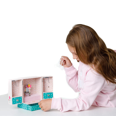MUSIC BOX WITH WARDROBE - FLORAL FLOWER FAIRY JEWELLERY BOX - Toyworld Frankston