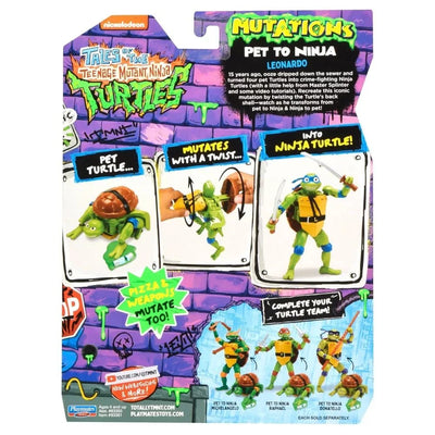 TEENAGE MUTANT NINJA TURTLES MUTATIONS PET TO NINJA - LEONARDO - Toyworld Frankston