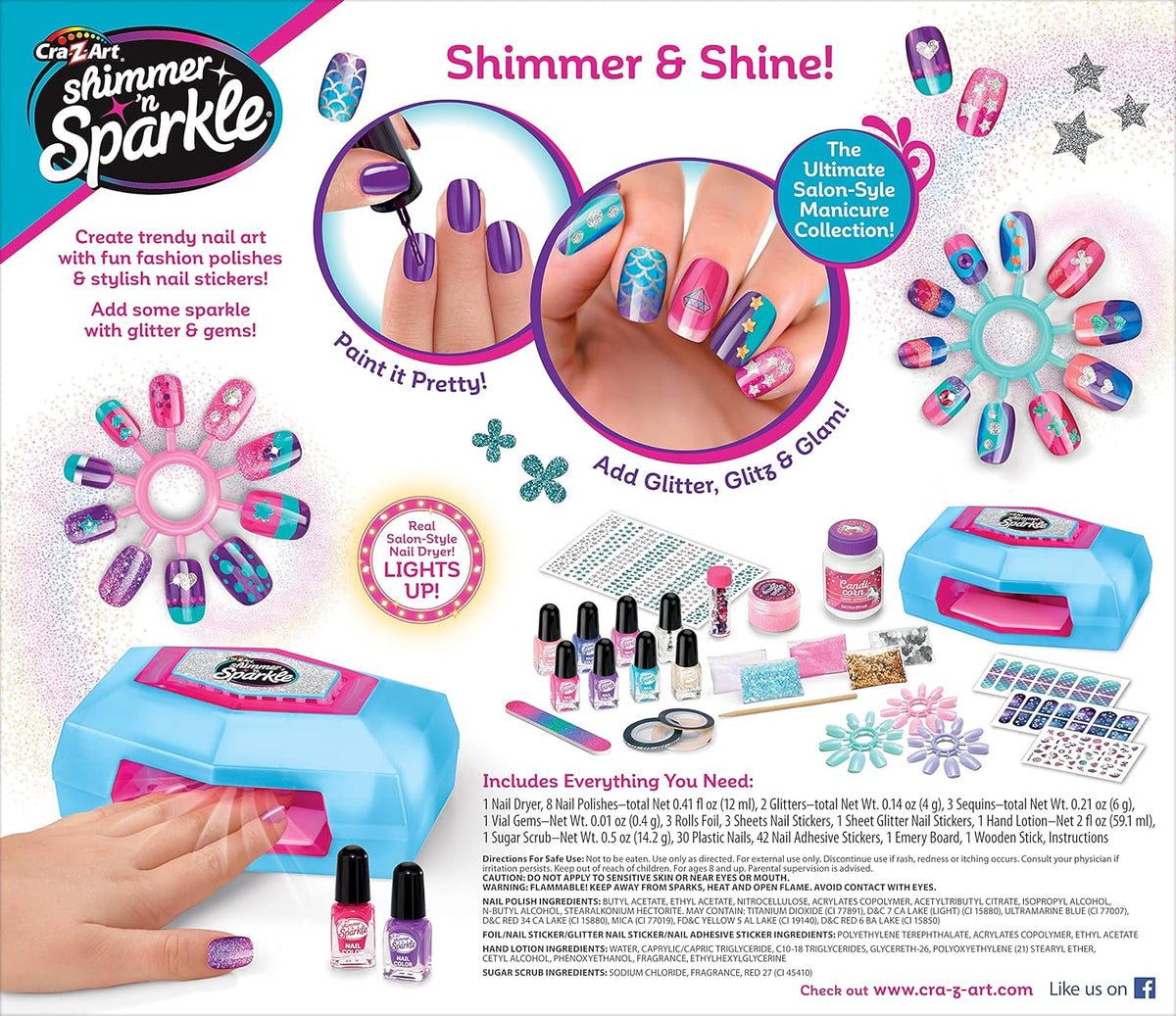 SHIMMER N SPARKLE ULTIMATE GLITTER NAIL DESIGNER - Toyworld Frankston