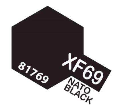 TAMIYA ACRYLIC PAINT MINI XF-69 NATO BLACK - Toyworld Frankston