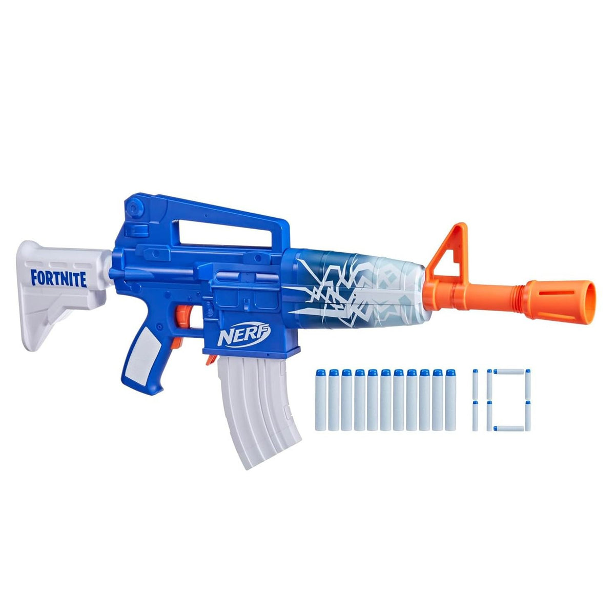 NERF FORTNITE - BLUE SHOCK MOTORISED AR - Toyworld Frankston