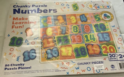 JR. GENIUS CHUNK PUZZLE - NUMBERS 20PC