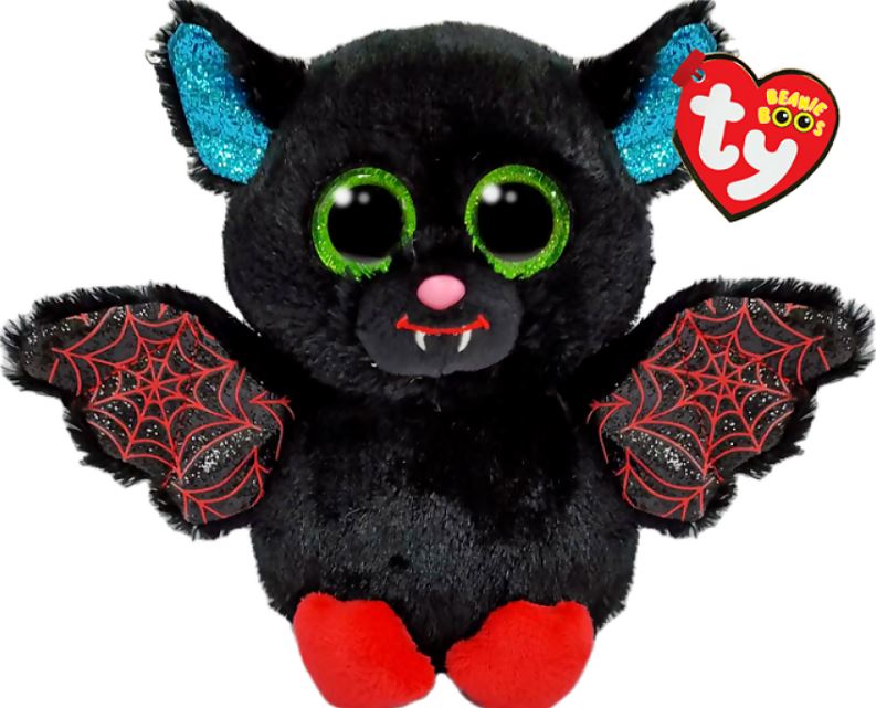 TY BEANIE BOO - HALLOWEEN - 'OPHELIA' BLACK BLACK REGULAR - Toyworld Frankston