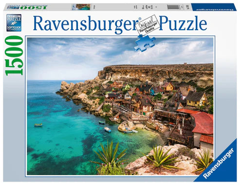 RAVENSBURGER 17436 2 POPEYE VILLAGE MALTA 1500 PIECE PUZZLE