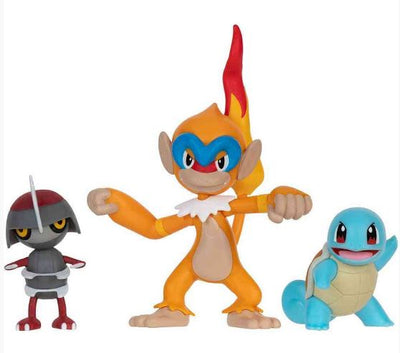 POKEMON BATTLE FIGURE FIGS ASST PAWNIARD, MONFERNO, SQUIRTLE - Toyworld Frankston