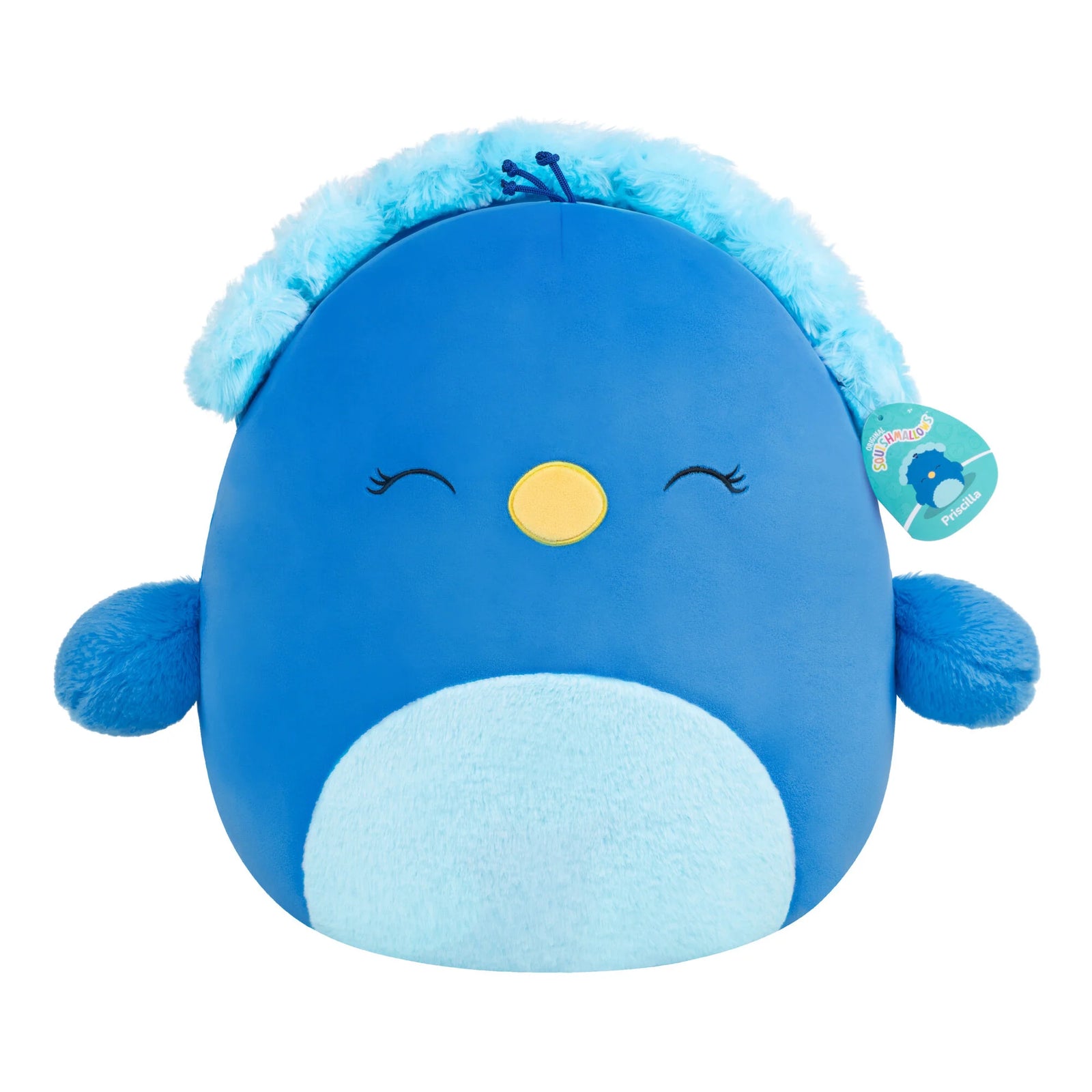 SQUISHMALLOWS 16 INCH PLUSH - PRISCILLA THE BLUE PEACOCK - Toyworld Frankston