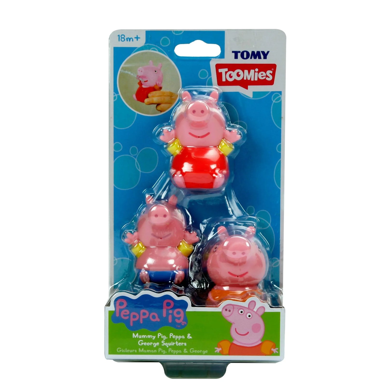 TOMY TOOMIES - MUMMY PIG,PEPPA AND GEORGE SQUIRTERS - Toyworld Frankston