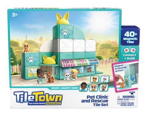 TILETOWN - PET CLINIC AND RESCUE TILE SET - Toyworld Frankston