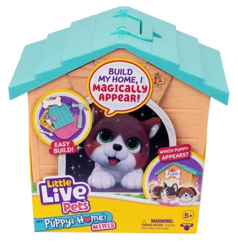 LITTLE LIVE PETS - PUPPY'S HOME MINIS SHORT HAIR DESIGN AQUA ROOF - Toyworld Frankston