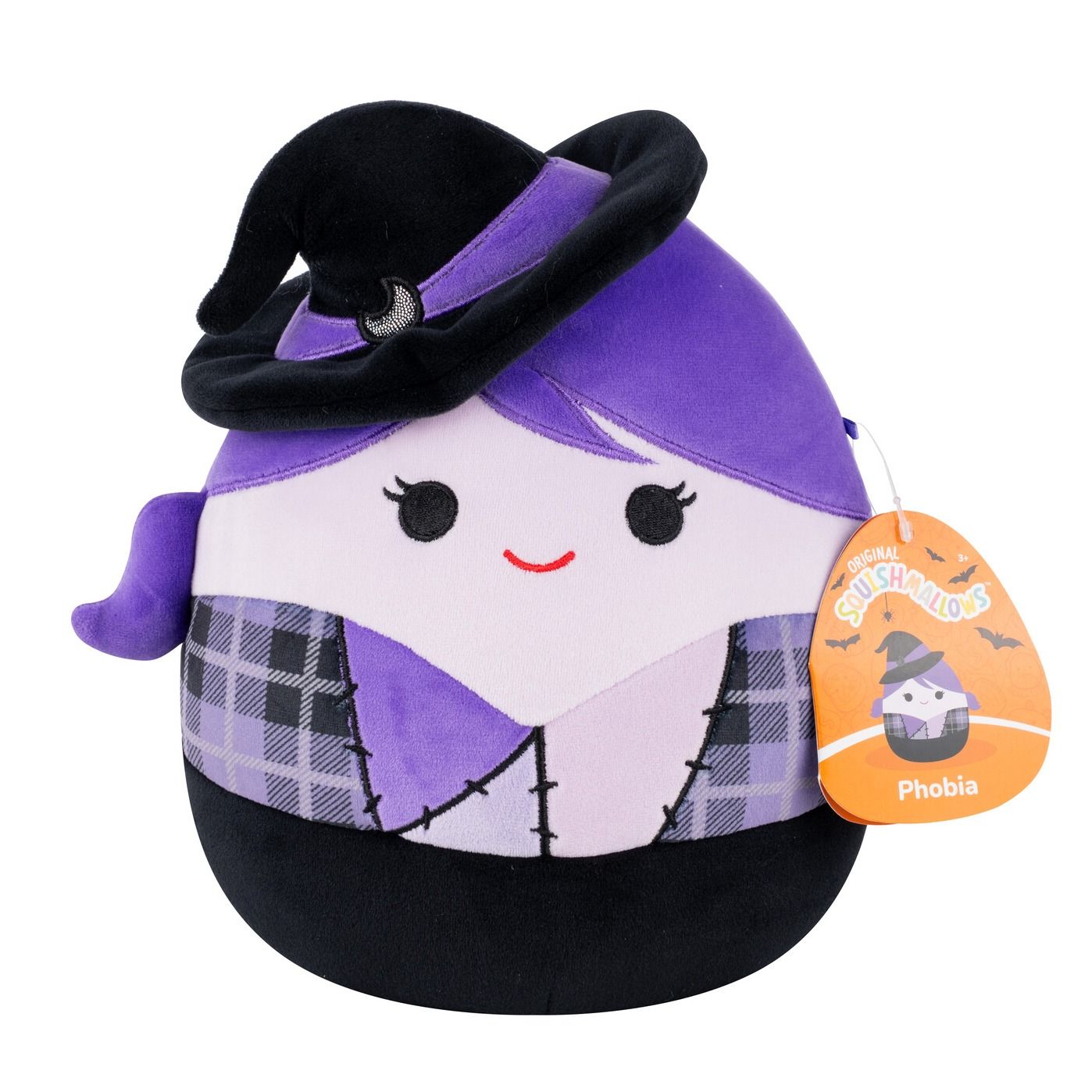 SQUISHMALLOWS 12 INCH PLUSH - 2025 HALLOWEEN COLLECTION - PHOBIA THE PURPLE WITCH - Toyworld Frankston