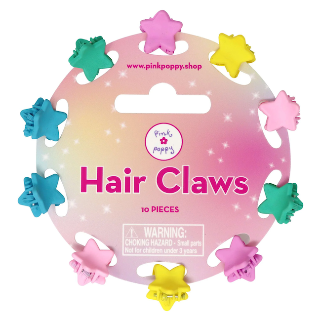 PINK POPPY STAR HAIR CLAWS - Toyworld Frankston